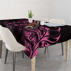 New Zealand Lawn Bowls Tablecloth Pink Maori Warrior Tribal Silver Fern - Aussie Hoodie