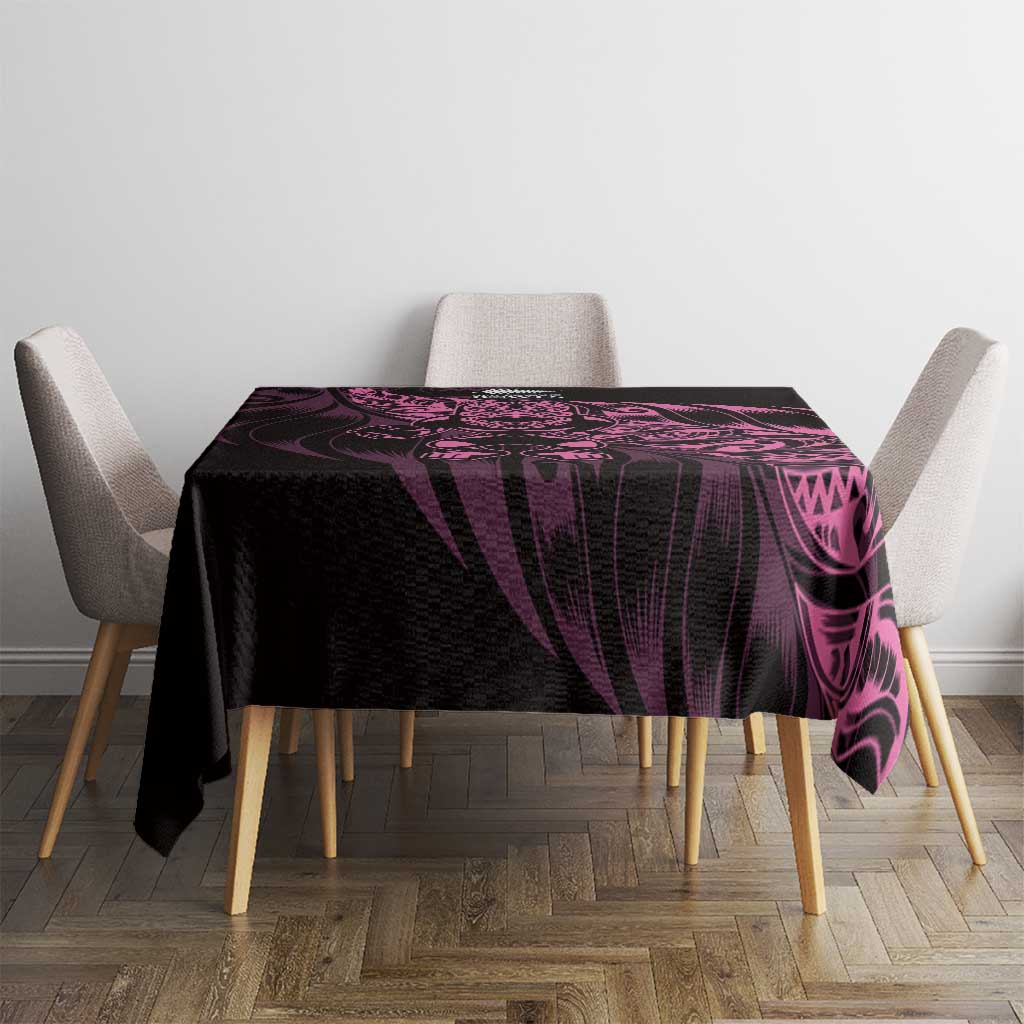 New Zealand Lawn Bowls Tablecloth Pink Maori Warrior Tribal Silver Fern - Aussie Hoodie