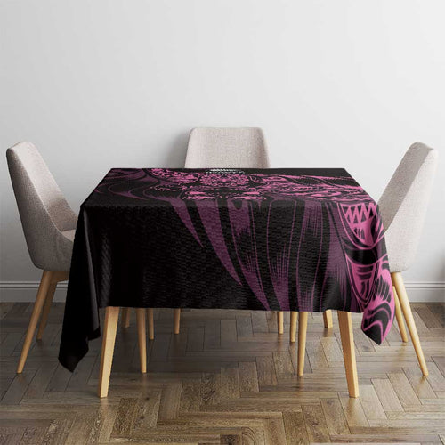 New Zealand Lawn Bowls Tablecloth Pink Maori Warrior Tribal Silver Fern - Aussie Hoodie