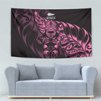 New Zealand Lawn Bowls Tapestry Pink Maori Warrior Tribal Silver Fern - Aussie Hoodie