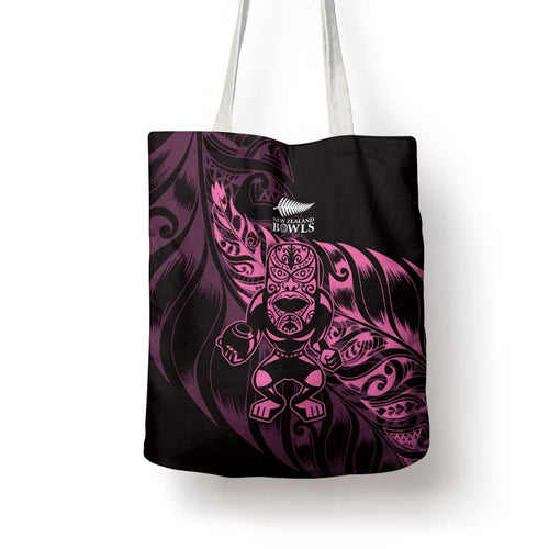 New Zealand Lawn Bowls Tote Bag Pink Maori Warrior Tribal Silver Fern - Aussie Hoodie