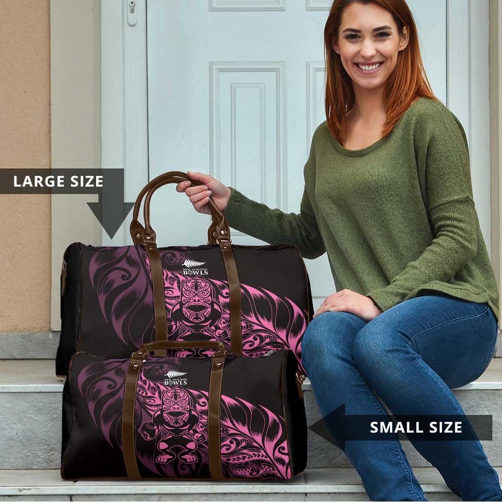 New Zealand Lawn Bowls Travel Bag Pink Maori Warrior Tribal Silver Fern - Aussie Hoodie