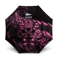 New Zealand Lawn Bowls Umbrella Pink Maori Warrior Tribal Silver Fern - Aussie Hoodie