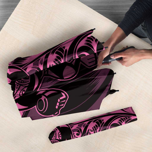 New Zealand Lawn Bowls Umbrella Pink Maori Warrior Tribal Silver Fern - Aussie Hoodie