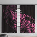 New Zealand Lawn Bowls Window Curtain Pink Maori Warrior Tribal Silver Fern - Aussie Hoodie