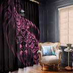 New Zealand Lawn Bowls Window Curtain Pink Maori Warrior Tribal Silver Fern - Aussie Hoodie