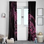 New Zealand Lawn Bowls Window Curtain Pink Maori Warrior Tribal Silver Fern - Aussie Hoodie