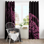 New Zealand Lawn Bowls Window Curtain Pink Maori Warrior Tribal Silver Fern - Aussie Hoodie