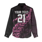 New Zealand Lawn Bowls Custom Women Casual Shirt Pink Maori Warrior Tribal Silver Fern - Aussie Hoodie
