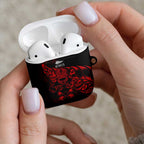 New Zealand Lawn Bowls AirPods Case Red Maori Warrior Tribal Silver Fern - Aussie Hoodie