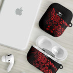 New Zealand Lawn Bowls AirPods Case Red Maori Warrior Tribal Silver Fern - Aussie Hoodie