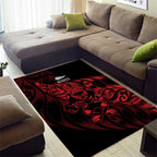 New Zealand Lawn Bowls Area Rug Red Maori Warrior Tribal Silver Fern - Aussie Hoodie