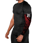 New Zealand Lawn Bowls Custom Arm Sleeves Red Maori Warrior Tribal Silver Fern - Aussie Hoodie