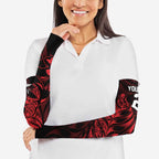 New Zealand Lawn Bowls Custom Arm Sleeves Red Maori Warrior Tribal Silver Fern - Aussie Hoodie