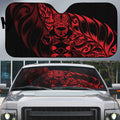 New Zealand Lawn Bowls Auto Sun Shade Red Maori Warrior Tribal Silver Fern - Aussie Hoodie