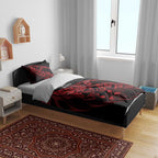 New Zealand Lawn Bowls Bedding Set Red Maori Warrior Tribal Silver Fern - Aussie Hoodie
