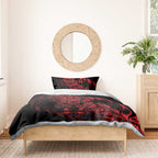 New Zealand Lawn Bowls Bedding Set Red Maori Warrior Tribal Silver Fern - Aussie Hoodie