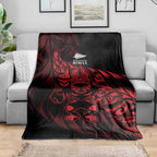 New Zealand Lawn Bowls Blanket Red Maori Warrior Tribal Silver Fern - Aussie Hoodie