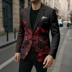 New Zealand Lawn Bowls Custom Blazer Red Maori Warrior Tribal Silver Fern - Aussie Hoodie