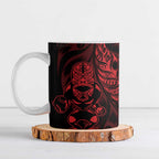New Zealand Lawn Bowls Custom Ceramic Mug Red Maori Warrior Tribal Silver Fern - Aussie Hoodie