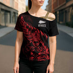 New Zealand Lawn Bowls Custom Cross Shoulder Shirt Red Maori Warrior Tribal Silver Fern - Aussie Hoodie