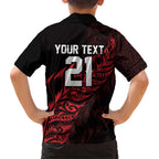 New Zealand Lawn Bowls Custom Family Matching Mermaid Dress and Hawaiian Shirt Red Maori Warrior Tribal Silver Fern - Aussie Hoodie