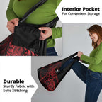 New Zealand Lawn Bowls Grocery Bag Red Maori Warrior Tribal Silver Fern - Aussie Hoodie