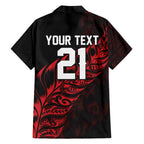 New Zealand Lawn Bowls Custom Hawaiian Shirt Red Maori Warrior Tribal Silver Fern - Aussie Hoodie