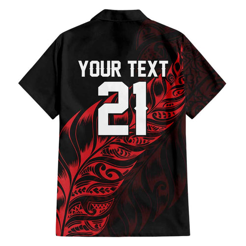 New Zealand Lawn Bowls Custom Hawaiian Shirt Red Maori Warrior Tribal Silver Fern - Aussie Hoodie