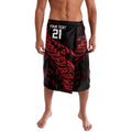 New Zealand Lawn Bowls Custom Lavalava Red Maori Warrior Tribal Silver Fern - Aussie Hoodie