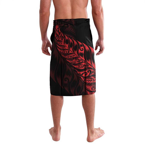 New Zealand Lawn Bowls Custom Lavalava Red Maori Warrior Tribal Silver Fern - Aussie Hoodie