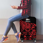 New Zealand Lawn Bowls Luggage Cover Red Maori Warrior Tribal Silver Fern - Aussie Hoodie