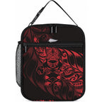 New Zealand Lawn Bowls Lunch Bag Red Maori Warrior Tribal Silver Fern