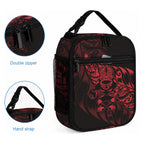 New Zealand Lawn Bowls Lunch Bag Red Maori Warrior Tribal Silver Fern