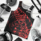 New Zealand Lawn Bowls Custom Men Tank Top Red Maori Warrior Tribal Silver Fern - Aussie Hoodie