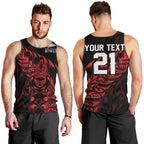 New Zealand Lawn Bowls Custom Men Tank Top Red Maori Warrior Tribal Silver Fern - Aussie Hoodie