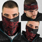 New Zealand Lawn Bowls Neck Gaiter Red Maori Warrior Tribal Silver Fern - Aussie Hoodie