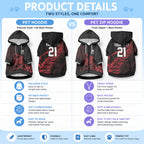 New Zealand Lawn Bowls Custom Pet Hoodie Red Maori Warrior Tribal Silver Fern