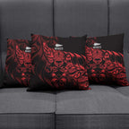 New Zealand Lawn Bowls Pillow Cover Red Maori Warrior Tribal Silver Fern - Aussie Hoodie