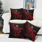 New Zealand Lawn Bowls Pillow Cover Red Maori Warrior Tribal Silver Fern - Aussie Hoodie