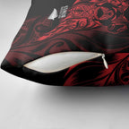 New Zealand Lawn Bowls Pillow Cover Red Maori Warrior Tribal Silver Fern - Aussie Hoodie