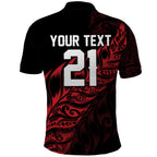 New Zealand Lawn Bowls Custom Polo Shirt Red Maori Warrior Tribal Silver Fern - Aussie Hoodie