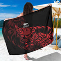 New Zealand Lawn Bowls Sarong Red Maori Warrior Tribal Silver Fern - Aussie Hoodie
