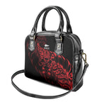 New Zealand Lawn Bowls Shoulder Handbag Red Maori Warrior Tribal Silver Fern - Aussie Hoodie