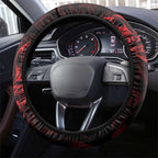 New Zealand Lawn Bowls Steering Wheel Cover Red Maori Warrior Tribal Silver Fern - Aussie Hoodie