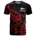 New Zealand Lawn Bowls Custom T Shirt Red Maori Warrior Tribal Silver Fern - Aussie Hoodie