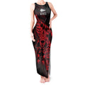 New Zealand Lawn Bowls Custom Tank Maxi Dress Red Maori Warrior Tribal Silver Fern - Aussie Hoodie