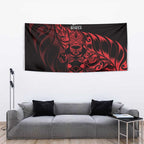 New Zealand Lawn Bowls Tapestry Red Maori Warrior Tribal Silver Fern - Aussie Hoodie
