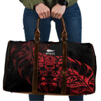 New Zealand Lawn Bowls Travel Bag Red Maori Warrior Tribal Silver Fern - Aussie Hoodie