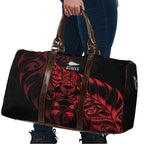 New Zealand Lawn Bowls Travel Bag Red Maori Warrior Tribal Silver Fern - Aussie Hoodie